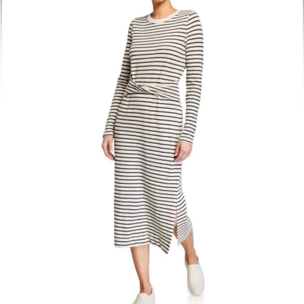 Current/Elliott The Studio Striped Long-Sleeve Dress